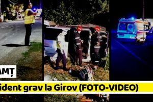 NEAMȚ: Accident grav, cu 3 victime, la Girov. Două femei încarcerate (FOTO-VIDEO)