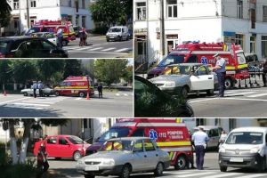 FOTO. ACCIDENT la Cugir: O femeie de 82 de ani, acroşată de un autoturism în timp ce traversa strada pe trecerea de pietoni