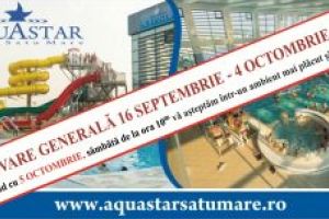 Renovare generala: AquaStar Satu Mare se inchide in perioada 16 septembrie – 4 octombrie