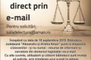 Acte normative şi legislaţie direct prin e-mail, de la AMAN