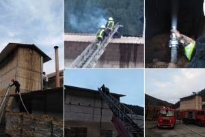 INCENDIU la un siloz de rumeguş din localitatea Gârda. Intervin Pompierii