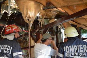 Piroman din Lopadea Nouă, REȚINUT de poliţiştii din Aiud. Acesta a incendiat terasa unui local public din municipiu