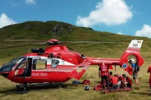Elicopter SMURD Mureş, intervenţie pentru salvarea unui turist în Munţii Făgăraş