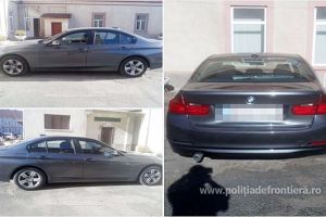 FOTO. Autoturism marca BMW furat în Franţa, descoperit la Vama Petea