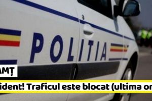 NEAMȚ: Accident! Coliziune între un autoturism şi un autocar. Trafic blocat (ultima oră)