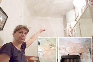 Abandonată în mucegai: O femeie din Salonta se zbate de 4 ani să demonstreze că apartamentul ei este distrus de o lucrare ilegală la acoperişul blocului (FOTO)