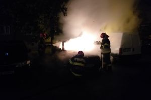 Maşină în flăcări între Boiţa şi Tălmaciu