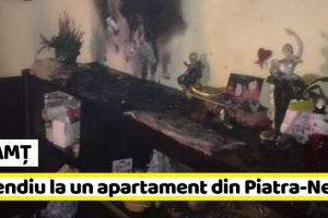 NEAMȚ: Incendiu într-un apartament din Piatra-Neamţ (FOTO)