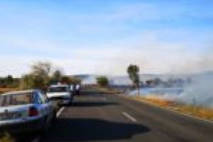 FOTO. Incendiu de proporţii între Moldova Nouă şi Coronini! O pensiune, în pericol!