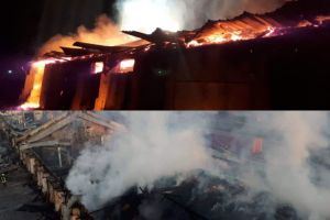 INCENDIU în Sântana! Un depozit a fost cuprins de FLĂCĂRI (GALERIE FOTO)