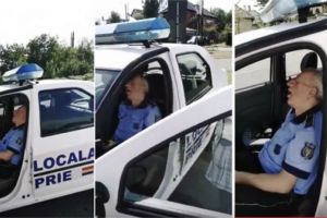 De râsul internetului! Poliţist local, filmat în timp ce trăgea un pui de somn chiar în maşina de poliţie (VIDEO)