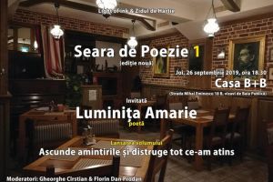 ”Seara de Poezie”, joi, cu poeta Luminiţa Amarie