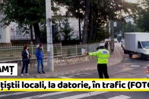 NEAMȚ: Poliţiştii locali fluidizează traficul pietonal şi rutier la 10 şcoli din Piatra-Neamţ (FOTO)
