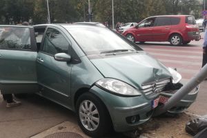Accident rutier la intersecţia străzilor Dunării cu Colfescu, din Alexandria