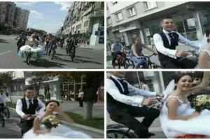 Nuntă pe două roţi, la Braşov