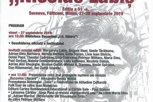 Festivalul naţional de poezie „Nicolae Labiş”, ediţia a 51-a, la Suceava, Fălticeni, Mălini