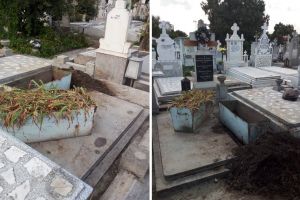 Mormantul lui Gheorghe Dumitrascu a fost vandalizat. Ieri, profesorul ar fi implinit 80 de ani! (galerie foto)  