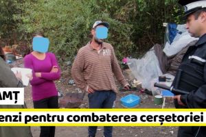 NEAMȚ: Amenzi pentru combaterea cerşetoriei şi a faptelor antisociale date de poliţiştii locali