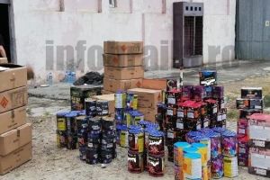 Video: Braila luata cu asalt de Politistii Biroului Arme, Explozivi si Substante Periculoase / Captura record de materiale pirotehnice