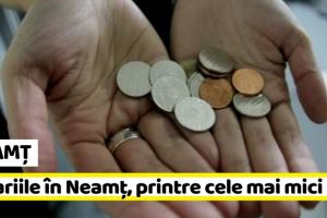 NEAMȚ: Salariile în Neamţ, printre cele mai mici din ţară