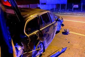 BMW făcut praf la Crângul Petreşti