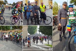 FOTO, VIDEO. Zeci de biciclişti au reconstituit traseul făcut de Samoilă Mârza, singurul fotograf al Marii Uniri, de la Galtiu la Alba Iulia