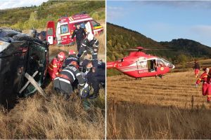 FOTO. Accident grav, cu mai multe victime, în judeţ. A fost solicitat elicopterul SMURD