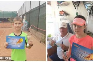 FOTO: Tenismenii Ștefan Bercu şi Miruna Muntean (TC Sun Alba Iulia) – finalişti la “Trofeul Marc – Cupa Albalact”