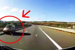 VIDEO. Matiz surprins pe contrasens, pe autostradă, în judeţul Cluj