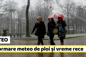 METEO: Informare meteo de ploi şi vreme rece
