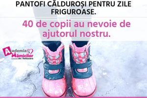 Zeci de copii din Timiş au nevoie de pantofi călduroşi pentru zile friguroase