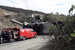 Accident grav pe DN7: Coliziune între două camioane
