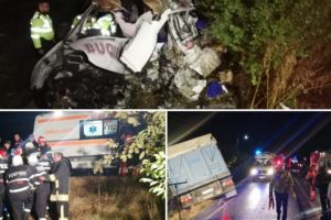 VIDEO FOTO – Zece morţi şi şapte răniţi într-un accident grav petrecut sâmbătă dimineaţă