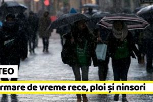 METEO: Informare meteo de vreme rece, ploi şi ninsori