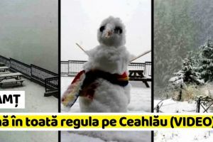 NEAMȚ: Iarnă în toată regula pe Ceahlău (FOTO-VIDEO)