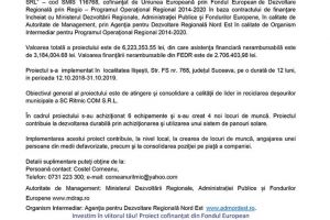 Achiziţie echipamente pentru reciclare în cadrul Ritmic COM SRL