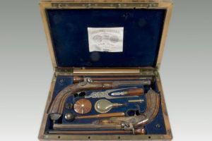 Trusa cu pistoale de duel a generalului Damjanich János, expusă la Arad