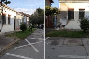 FOTO, VIDEO. Incendiu la o conductă de gaz, în Alba Iulia. Intervin pompierii