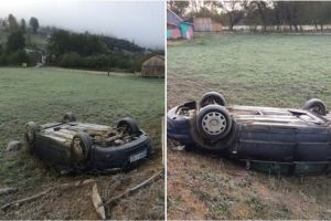 Cu ALCOOL pe şoselele patriei! Bărbat de 50 de ani din Bucium, cu maşina în şanţ după o băută de pomină