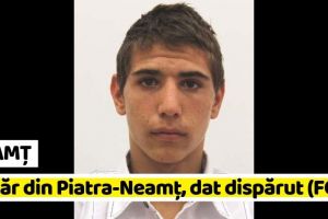 NEAMȚ: Tânăr din Piatra-Neamţ, dat dispărut (FOTO)