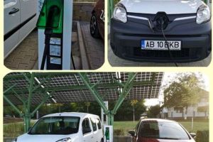 FOTO:Primăria comunei Ciugud a testat pentru prima dată staţia de încărcare inteligentă, acoperită cu panouri fotovoltaice
