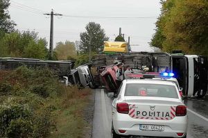 ACCIDENT grav pe DN7. Traficul este BLOCAT pe ambele sensuri