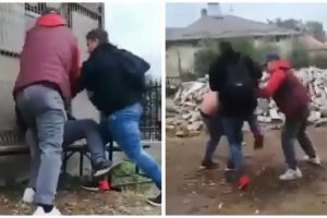 Elev bătut de doi bărbaţi în curtea unui liceu