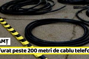 NEAMȚ: Au furat peste 200 metri de cablu telefonic