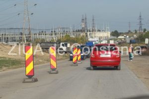Atentie, soferi! Se lucreaza pe DN 3C, spre Targul de legume din Constanta (galerie foto + video)