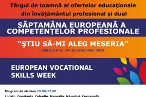  O noua editie a Targului de toamna al ofertelor educationale din invatamantul profesional Stiu sa-mi aleg meseria“, organizata de ISJ Constanta