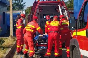 Desfăşurare impresionantă de forţe în curtea Uzinei de Apă, în urma unui exerciţiu al I.S.U. Vrancea