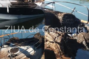Ce a ramas din ambarcatiunile distruse de foc, ieri, in portul Tomis (galerie foto)