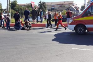 Femeie accidentată pe DN11, la biserica din Timiş-Triaj