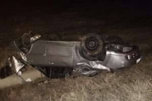 Maşină răsturnată centura ocolitoare a Alexandriei